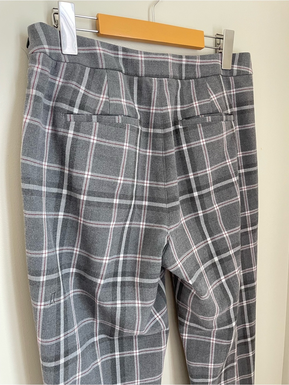 Kit and Ace Plaid Go To Trouser Pant Grey Plaid Size 8 Office Preppy Academia - Picture 7 of 12